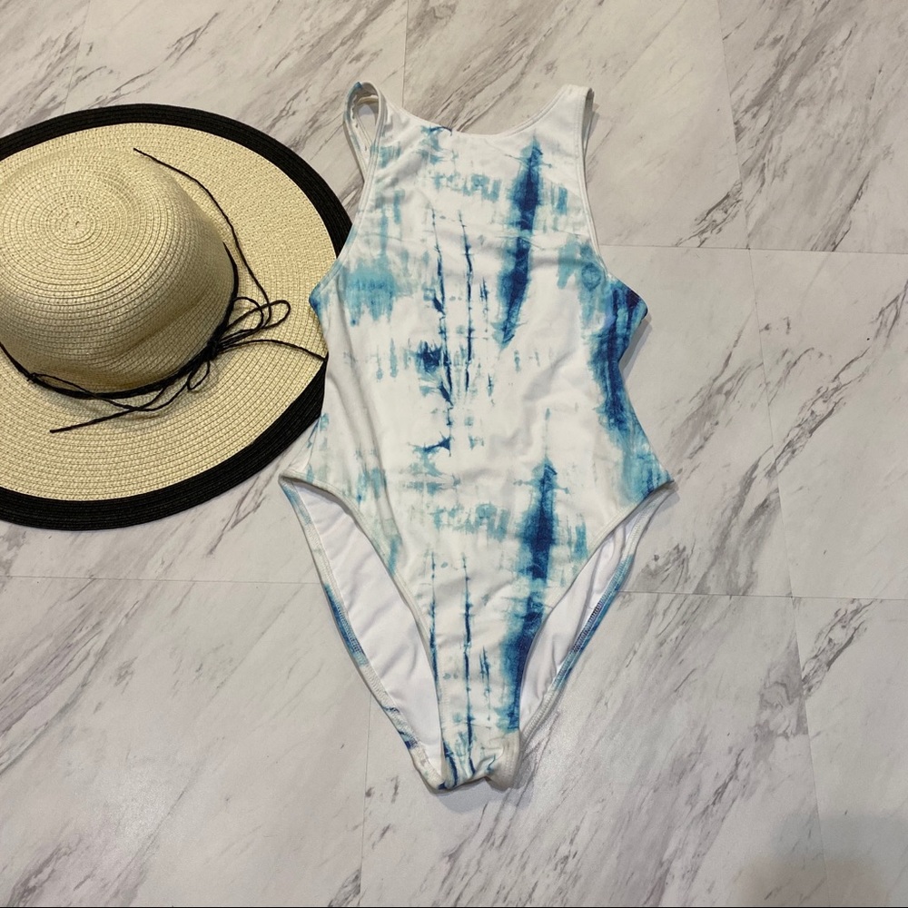 New! Something Navy Low Back One Piece Swimsuit
